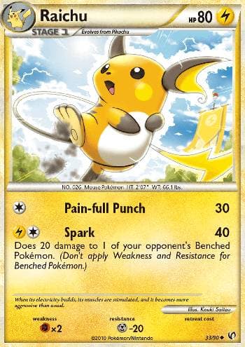 Carta Raichu (33/90) do set Destemido — Pokémon TCG | Bynx