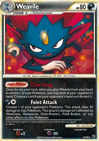 Carta Weavile (25/90) do set Destemido — Pokémon TCG | Bynx