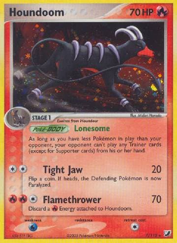 Carta Houndoom (7/115) do set Unseen Forces — Pokémon TCG | Bynx