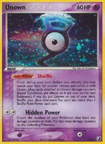 Carta Unown (G/115) do set Unseen Forces — Pokémon TCG | Bynx