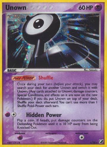 Carta Unown (L/115) do set Unseen Forces — Pokémon TCG | Bynx