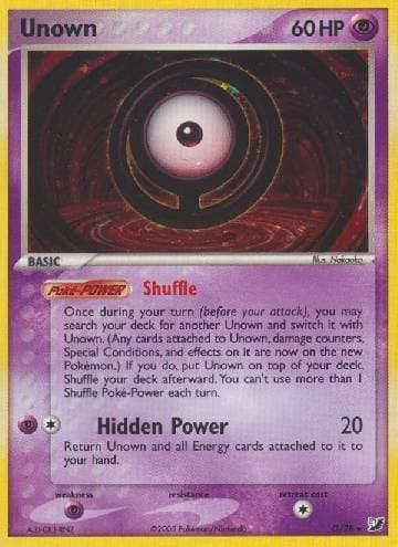 Carta Unown (O/115) do set Unseen Forces — Pokémon TCG | Bynx
