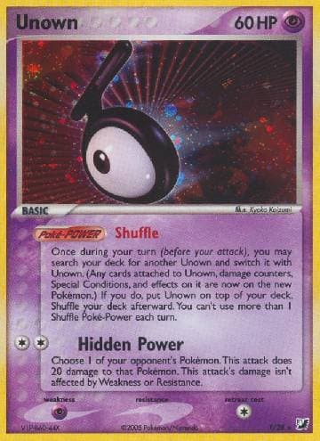 Carta Unown (T/115) do set Unseen Forces — Pokémon TCG | Bynx