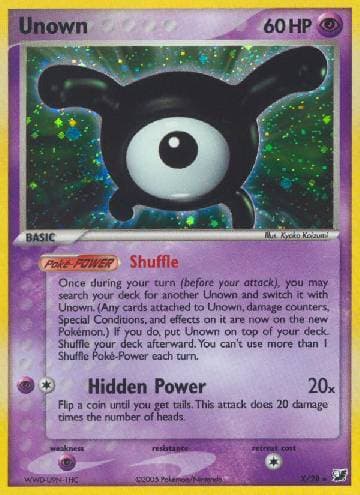 Carta Unown (X/115) do set Unseen Forces — Pokémon TCG | Bynx
