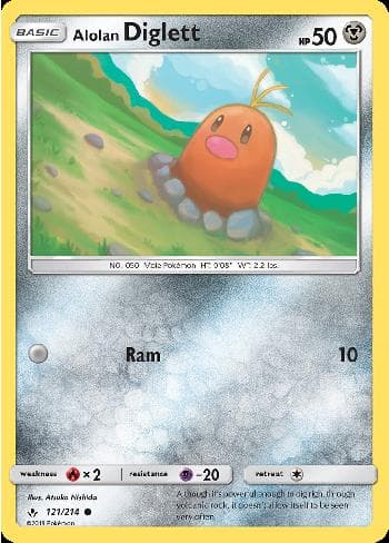 Carta Alolan Diglett (121/214) do set Elos Inquebráveis — Pokémon TCG | Bynx