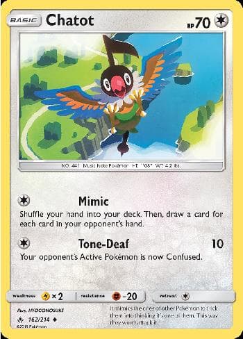 Carta Chatot (162/214) do set Elos Inquebráveis — Pokémon TCG | Bynx