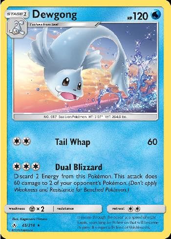 Carta Dewgong (45/214) do set Elos Inquebráveis — Pokémon TCG | Bynx