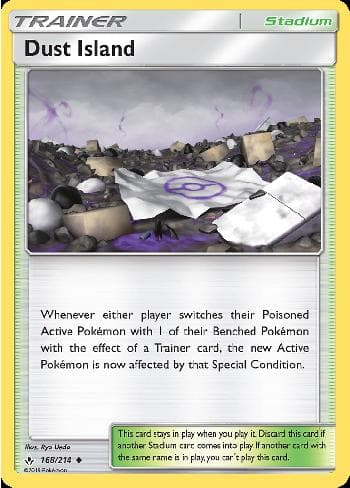 Carta Dust Island (168/214) do set Elos Inquebráveis — Pokémon TCG | Bynx