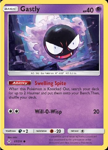 Carta Gastly (67/214) do set Elos Inquebráveis — Pokémon TCG | Bynx