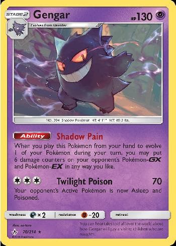 Carta Gengar (70/214) do set Elos Inquebráveis — Pokémon TCG | Bynx