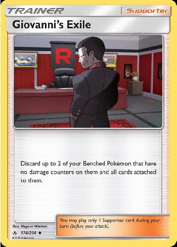 Carta Giovanni's Exile (174/214) do set Elos Inquebráveis — Pokémon TCG | Bynx