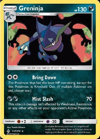 Carta Greninja (117/214) do set Elos Inquebráveis — Pokémon TCG | Bynx