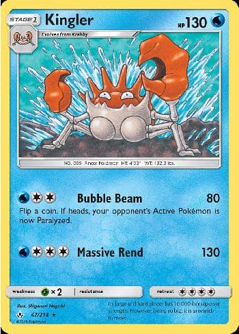 Carta Kingler (47/214) do set Elos Inquebráveis — Pokémon TCG | Bynx