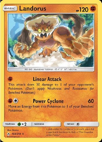 Carta Landorus (103/214) do set Elos Inquebráveis — Pokémon TCG | Bynx