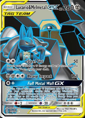 Carta Lucario & Melmetal-GX (203/214) do set Elos Inquebráveis — Pokémon TCG | Bynx