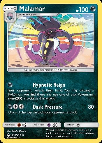 Carta Malamar (119/214) do set Elos Inquebráveis — Pokémon TCG | Bynx