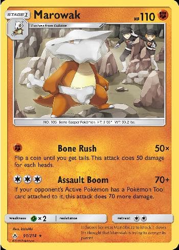 Carta Marowak (91/214) do set Elos Inquebráveis — Pokémon TCG | Bynx
