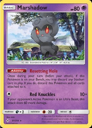 Carta Marshadow (81/214) do set Elos Inquebráveis — Pokémon TCG | Bynx