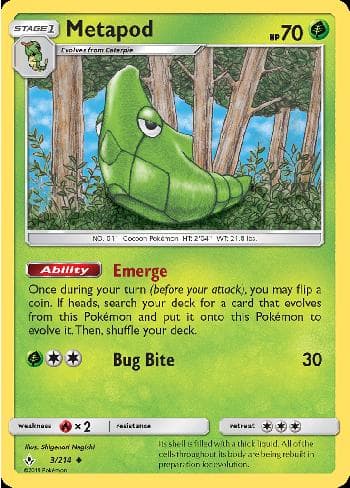 Carta Metapod (3/214) do set Elos Inquebráveis — Pokémon TCG | Bynx