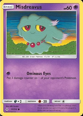 Carta Misdreavus (77/214) do set Elos Inquebráveis — Pokémon TCG | Bynx