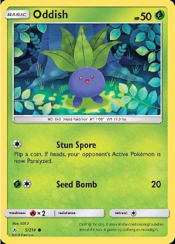Carta Oddish (5/214) do set Elos Inquebráveis — Pokémon TCG | Bynx