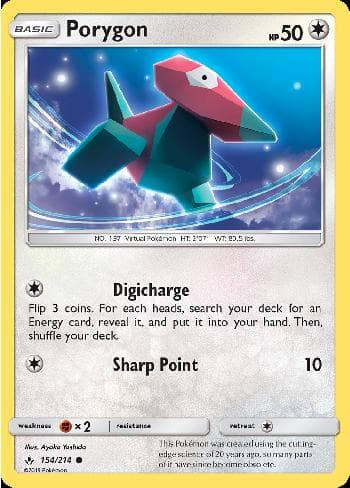 Carta Porygon (154/214) do set Elos Inquebráveis — Pokémon TCG | Bynx