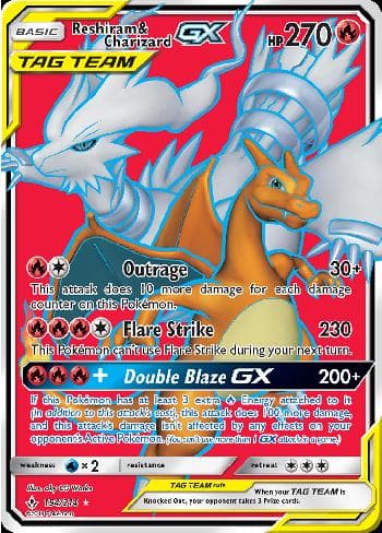 Carta Reshiram & Charizard-GX (194/214) do set Elos Inquebráveis — Pokémon TCG | Bynx