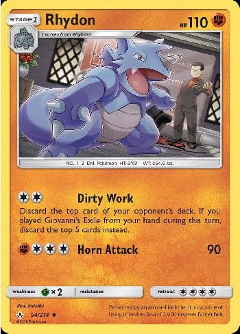 Carta Rhydon (94/214) do set Elos Inquebráveis — Pokémon TCG | Bynx