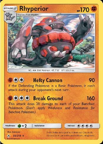 Carta Rhyperior (95/214) do set Elos Inquebráveis — Pokémon TCG | Bynx