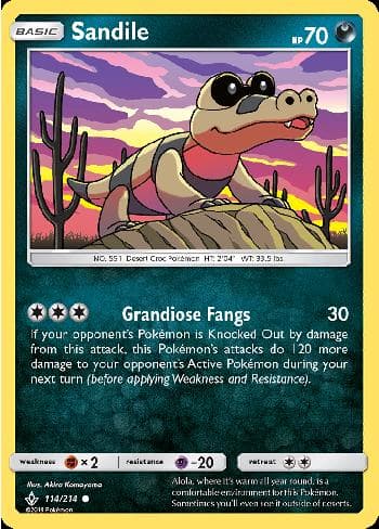Carta Sandile (114/214) do set Elos Inquebráveis — Pokémon TCG | Bynx