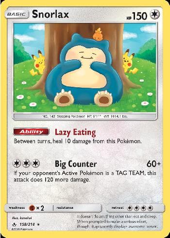 Carta Snorlax (158/214) do set Elos Inquebráveis — Pokémon TCG | Bynx