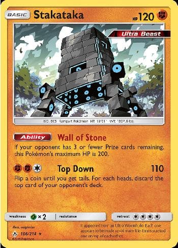 Carta Stakataka (106/214) do set Elos Inquebráveis — Pokémon TCG | Bynx