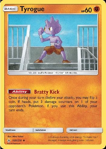 Carta Tyrogue (100/214) do set Elos Inquebráveis — Pokémon TCG | Bynx