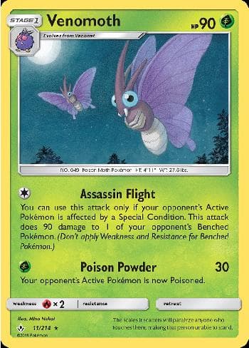 Carta Venomoth (11/214) do set Elos Inquebráveis — Pokémon TCG | Bynx