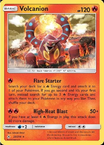 Carta Volcanion (25/214) do set Elos Inquebráveis — Pokémon TCG | Bynx