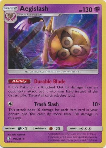 Carta Aegislash (95/236) do set Sintonia Mental — Pokémon TCG | Bynx