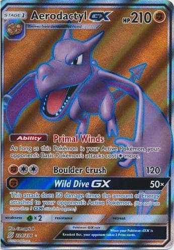 Carta Aerodactyl-GX (224/236) do set Sintonia Mental — Pokémon TCG | Bynx