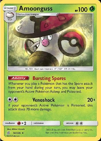 Carta Amoonguss (14/236) do set Sintonia Mental — Pokémon TCG | Bynx