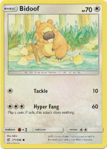 Carta Bidoof (171/236) do set Sintonia Mental — Pokémon TCG | Bynx