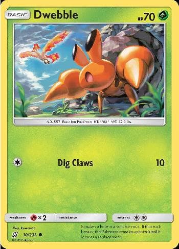 Carta Dwebble (10/236) do set Sintonia Mental — Pokémon TCG | Bynx