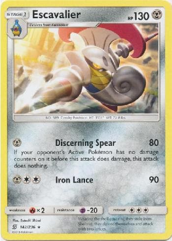 Carta Escavalier (142/236) do set Sintonia Mental — Pokémon TCG | Bynx