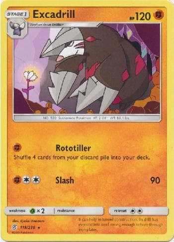 Carta Excadrill (119/236) do set Sintonia Mental — Pokémon TCG | Bynx