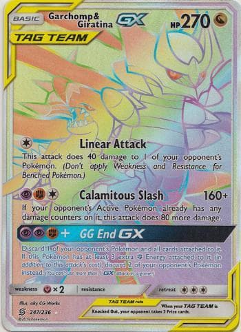 Carta Garchomp & Giratina-GX (247/236) do set Sintonia Mental — Pokémon TCG | Bynx