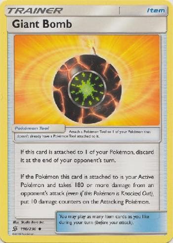 Carta Giant Bomb (196/236) do set Sintonia Mental — Pokémon TCG | Bynx