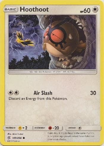 Carta Hoothoot (165/236) do set Sintonia Mental — Pokémon TCG | Bynx