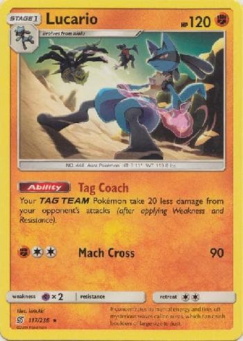 Carta Lucario (117/236) do set Sintonia Mental — Pokémon TCG | Bynx