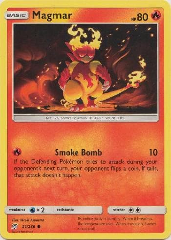 Carta Magmar (21/236) do set Sintonia Mental — Pokémon TCG | Bynx