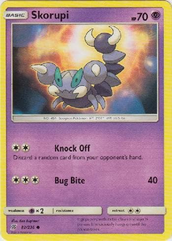 Carta Skorupi (82/236) do set Sintonia Mental — Pokémon TCG | Bynx