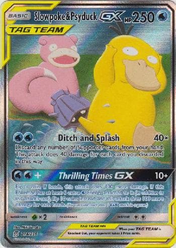 Carta Slowpoke & Psyduck-GX (218/236) do set Sintonia Mental — Pokémon TCG | Bynx