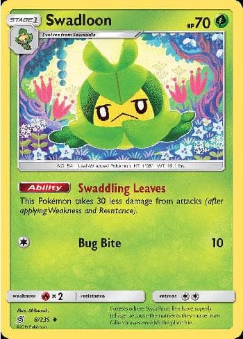 Carta Swadloon (8/236) do set Sintonia Mental — Pokémon TCG | Bynx